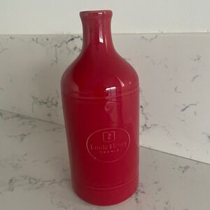 Emile Henry Made In France RED‎ Vase Oil Cruet Bottle  7.25"
